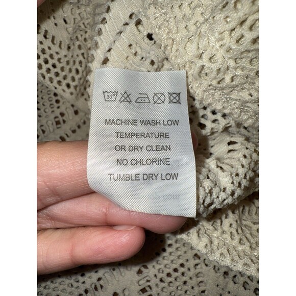 Lagaci Crochet Cover-Up Pants Large Cream Boho Swim Beachwear NWT MSRP $65 - Picture 7 of 8